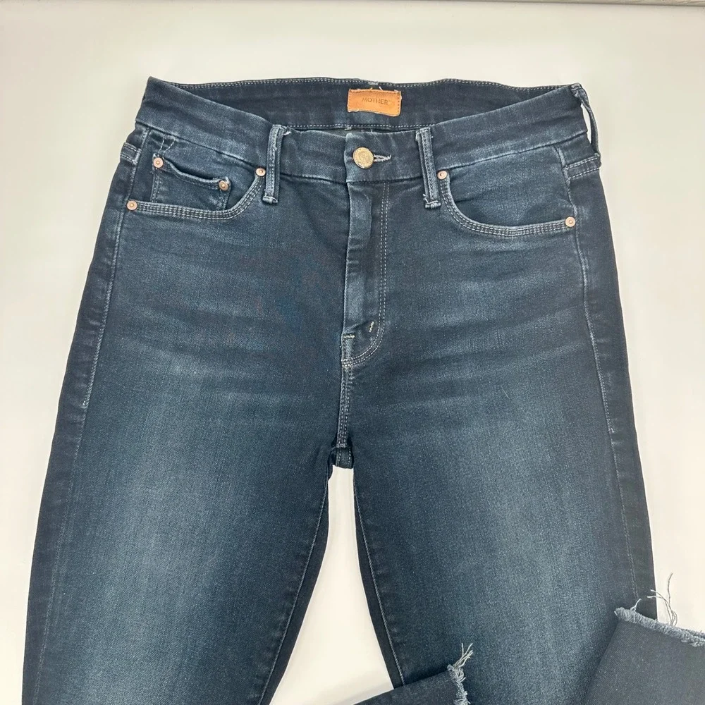 MOTHER The Looker Ankle Fray Denim Jeans Coffee Tea or‎ Me Wash Size 25